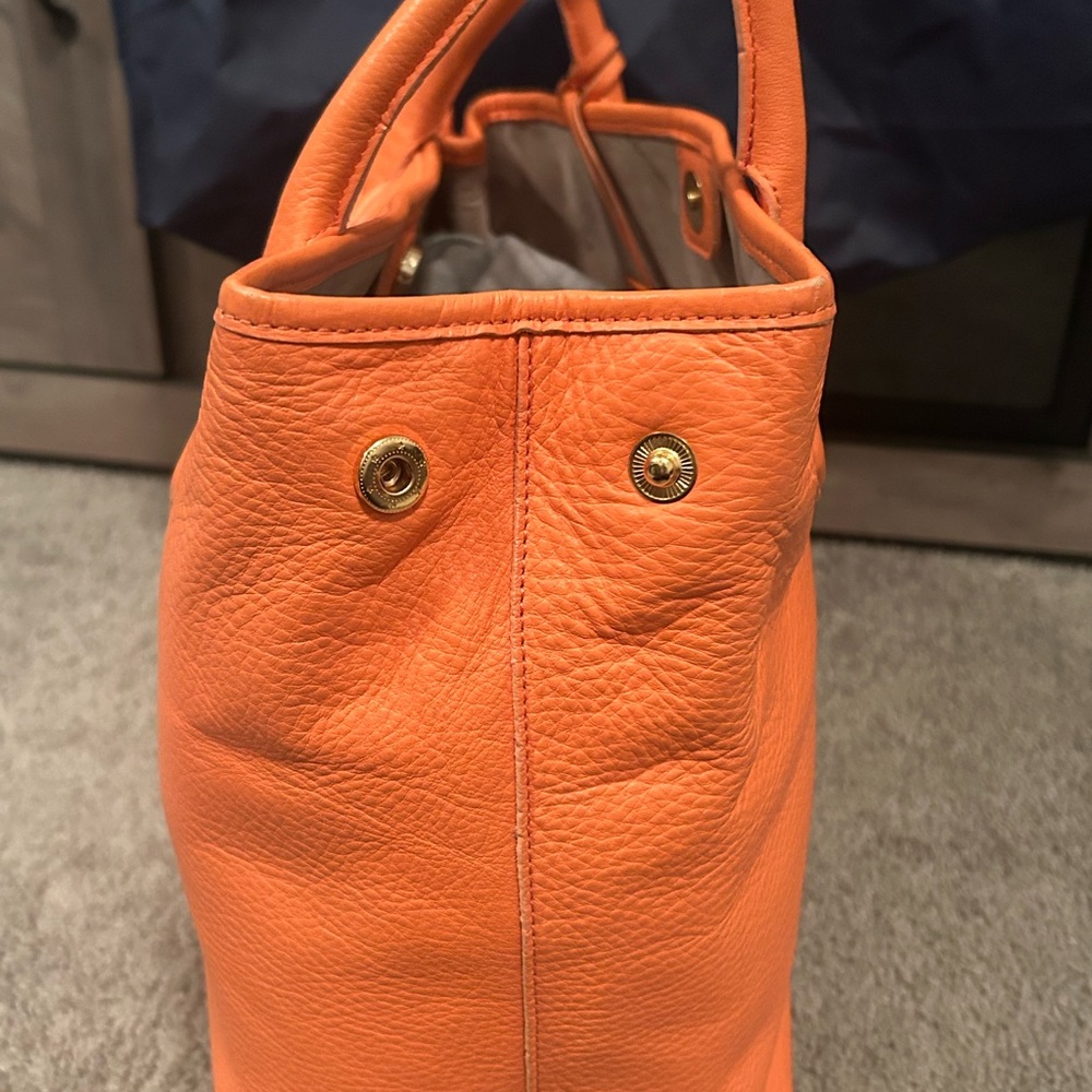 Brahmin Coral Pebbled Leather Tote & Matching Zip-Around Wallet Set - Picture 8 of 16